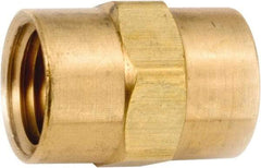 ANDERSON METALS - 1/2-14 Female Thread, Lead Free Brass Industrial Pipe Coupling - FNPT, 1,000 psi - Benchmark Tooling