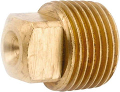 ANDERSON METALS - 3/8-18 Male Thread, Lead Free Brass Industrial Pipe Square Head Plug - MNPT, 1,000 psi - Benchmark Tooling