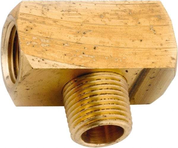 ANDERSON METALS - 1/2-14 Male Thread x 1/2-14 Female Thread, Lead Free Brass Industrial Pipe Male Branch Tee - MNPT x FNPT, 1,000 psi - Benchmark Tooling