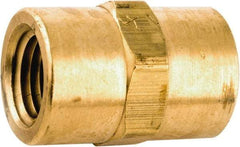 ANDERSON METALS - 1/4-18 Female Thread, Lead Free Brass Industrial Pipe Heavy Duty Coupling - FNPT x FNPT, 1,000 psi - Benchmark Tooling
