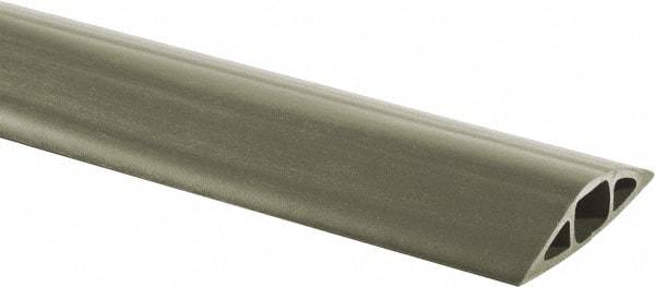 Hubbell Wiring Device-Kellems - 1 Channel, 10 Ft Long, 7.9mm Max Compatible Cable Diam, Gray PVC On Floor Cable Cover - 2-3/4" Overall Width x 13.5mm Overall Height, 15.2mm Channel Width x 7.9mm Channel Height - Benchmark Tooling