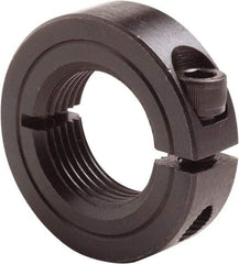 Climax Metal Products - 1-1/8 -7 Thread, Steel, One Piece Threaded Shaft Collar - 1-7/8" Outside Diam, 1/2" Wide - Benchmark Tooling