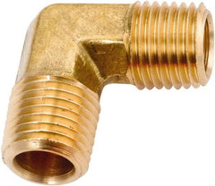 ANDERSON METALS - Class NSF, 1/4" Internal Pipe, Lead Free Brass 90° Elbow - NPT - Benchmark Tooling