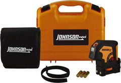 Johnson Level & Tool - 2 Beam 100' (Interior) Max Range Self Leveling Dot Laser Level - Red Beam, 1/8" at 50' Accuracy, 9-1/2" Long x 1" Wide x 2-1/4" High, Battery Included - Benchmark Tooling