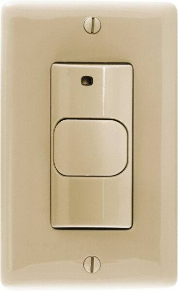 Hubbell Wiring Device-Kellems - 400 Square Ft. Coverage, Infrared Motion Sensor Wall Switch - 800 at 120 V Incandescent, 1,000 at 120 V and 1,800 at 277 V Fluorescent, 120 to 277 VAC, Ivory - Benchmark Tooling