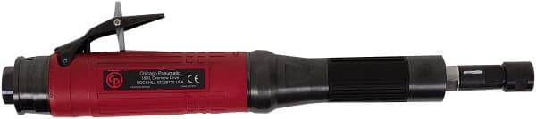 Chicago Pneumatic - 1/4" Collet, Straight Handle, Air Extended Length Die Grinder - 15,000 RPM, Rear Exhaust, 36 CFM, 1.2 hp, 90 psi, 9.5mm Inlet - Benchmark Tooling