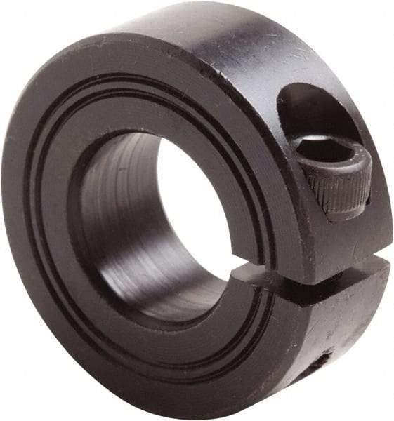 Climax Metal Products - 24mm Bore, Steel, One Piece Clamp Collar - 1-7/8" Outside Diam - Benchmark Tooling