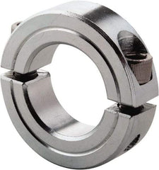 Climax Metal Products - 1-1/16" Bore, Steel, Two Piece Clamp Collar - 1-7/8" Outside Diam, 1/2" Wide - Benchmark Tooling