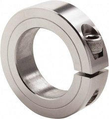 Climax Metal Products - 3-15/16" Bore, Stainless Steel, One Piece Clamp Collar - 5-1/4" Outside Diam, 7/8" Wide - Benchmark Tooling