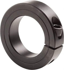 Climax Metal Products - 3-3/16" Bore, Steel, One Piece Clamp Collar - 4-1/2" Outside Diam, 7/8" Wide - Benchmark Tooling