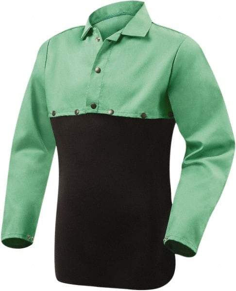 Steiner - Size M, Flame Resistant, Cape Sleeves - Cotton, 9 oz, Green - Benchmark Tooling