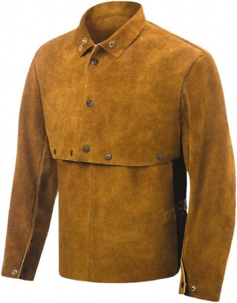 Steiner - Size 3XL, 14" Long, Cape Sleeves & Bib - Leather, Brown - Benchmark Tooling