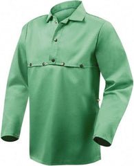 Steiner - Size 4XL, Flame Resistant, Cape Sleeves & Bib - Cotton, 9 oz, Green - Benchmark Tooling