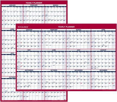 AT-A-GLANCE - 1 Sheet, 32 x 48", Erasable Wall Planner - Blue & Red - Benchmark Tooling