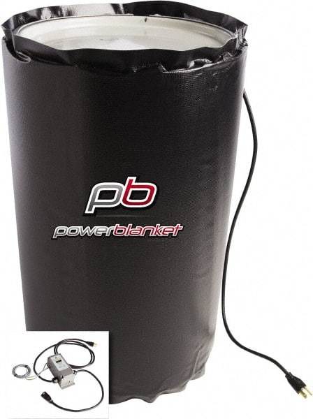 Powerblanket - 14" Wide, 15 Gallon Wrap-Around Drum Heater - 120 Volt, 3.33 Amps, 0°F to 145°F Thermostat Rating - Benchmark Tooling