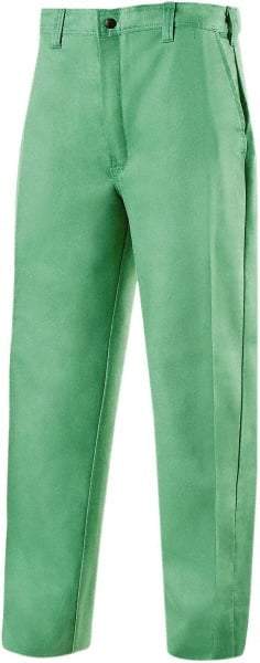 Steiner - Cotton Flame Resistant/Retardant Pants - Zipper Closure, 4 Pockets, 44" Waist, 30" Inseam, Green, ASTM D6413-10 - Benchmark Tooling