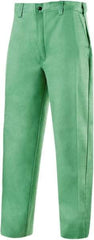 Steiner - Cotton Flame Resistant/Retardant Pants - Zipper Closure, 4 Pockets, 36" Waist, 36" Inseam, Green, ASTM D6413-10 - Benchmark Tooling