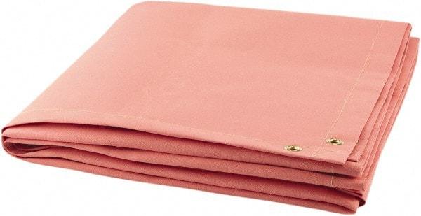 Steiner - 6' High x 6' Wide x 0.016" Thick Acrylic Coated Fiberglass Welding Blanket - Salmon, Grommet - Benchmark Tooling