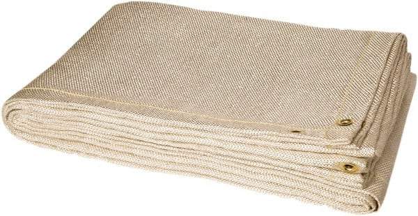 Steiner - 6' High x 6' Wide x 0.05" Thick Fiberglass Welding Blanket - Tan, Grommet - Benchmark Tooling