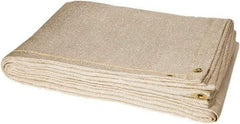 Steiner - 8' High x 6' Wide x 0.05" Thick Fiberglass Welding Blanket - Tan, Grommet - Benchmark Tooling