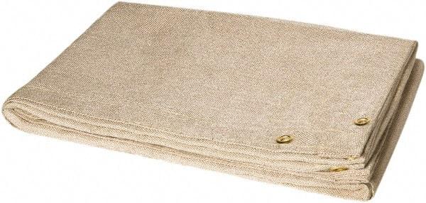 Steiner - 8' High x 8' Wide x 0.035" Thick Fiberglass Welding Blanket - Tan, Grommet - Benchmark Tooling