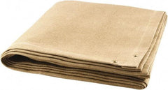 Steiner - 8' High x 8' Wide x 0.08" Thick Coated Fiberglass Welding Blanket - Tan, Grommet - Benchmark Tooling