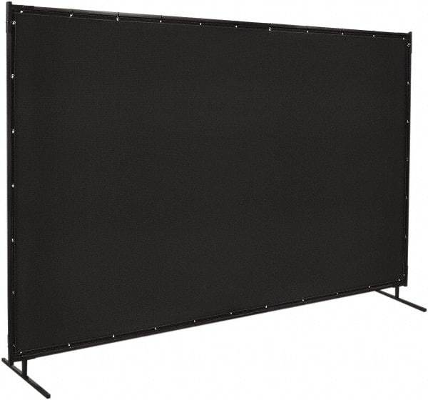 Steiner - 6' Wide x 10' High, Vinyl Laminated Polyester Portable Welding Screen - Black - Benchmark Tooling