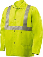 Steiner - Size 4XL Flame Resistant/Retardant Jacket - Lime, Cotton, Snaps Closure - Benchmark Tooling