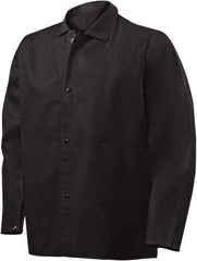 Steiner - Size 5XL Flame Resistant/Retardant Jacket - Black, Cotton & Nylon, Snaps Closure - Benchmark Tooling