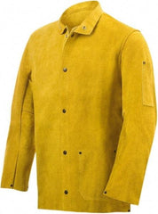 Steiner - Size XL Welding Jacket - Yellow, Cowhide, Snaps Closure - Benchmark Tooling