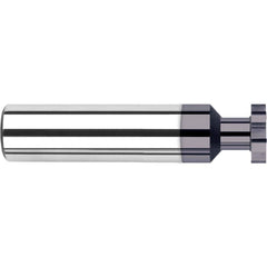 Harvey Tool - 1/2" Cut Diam, 0.5mm Cut Width, 1/2" Shank, Straight-Tooth Woodruff Keyseat Cutter - Exact Industrial Supply