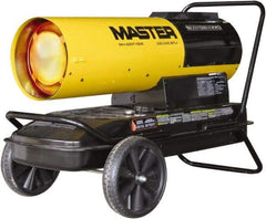 Master - 220,000 BTU Rating, Multi-Fuel Forced Air Heater - 5,500 Sq Ft Max Heating Area, 13 Gal Capacity, Fuel with Kerosene, Diesel & Fuel Oil - Benchmark Tooling