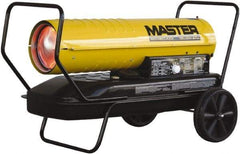 Master - 190,000 BTU Rating, Multi-Fuel Forced Air Heater - 4,750 Sq Ft Max Heating Area, 13 Gal Capacity, Fuel with Kerosene, Diesel & Fuel Oil - Benchmark Tooling