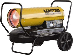 Master - 135,000 BTU Rating, Multi-Fuel Forced Air Heater - 3,375 Sq Ft Max Heating Area, 10 Gal Capacity, Fuel with Kerosene, Diesel & Fuel Oil - Benchmark Tooling