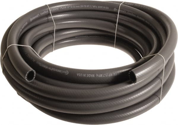 Continental ContiTech - 1" ID x 1.38" OD 25' Long Multipurpose Air Hose - 250 Working psi, -10 to 158°F, Gray - Benchmark Tooling