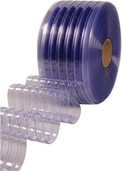Clearway Door - Clear Ribbed Bulk Strip Roll Dock Curtain Strips - 12" Wide x 150' Long x 0.11" Thick - Benchmark Tooling