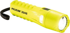 Pelican Products, Inc. - White LED Bulb, 280 Lumens, Industrial/Tactical Flashlight - Yellow Polycarbonate Body, 3 AA Alkaline Batteries Not Included - Benchmark Tooling