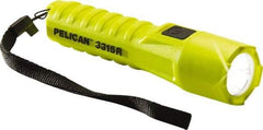 Pelican Products, Inc. - White LED Bulb, 132 Lumens, Right Angle Flashlight - Yellow Plastic Body, 1 18650 Lithium-Ion Battery Included - Benchmark Tooling