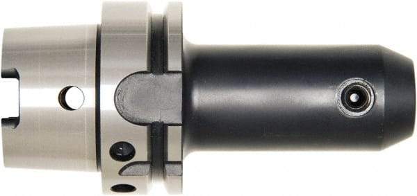 Bilz - HSK100A 3/4" Shank Diam Taper Shank 3/4" Hole End Mill Holder/Adapter - 1-3/4" Nose Diam, 6.3" Projection, Through-Spindle, Through-Bore & DIN Flange Coolant - Exact Industrial Supply