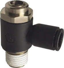 Legris - Speed & Flow Control Valves   Valve Type: Compact Meter Out Flow Control    Male Thread Size: 3/8 - Benchmark Tooling