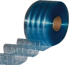 Clearway Door - Clear Ribbed Bulk Strip Roll Dock Curtain Strips - 12" Wide x 150' Long x 0.11" Thick - Benchmark Tooling