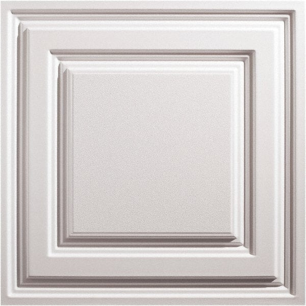 Genesis - Pack of 12 Icon Relief 23-3/4" x 23-3/4" x 0.11" Vinyl Ceiling Tiles - Benchmark Tooling