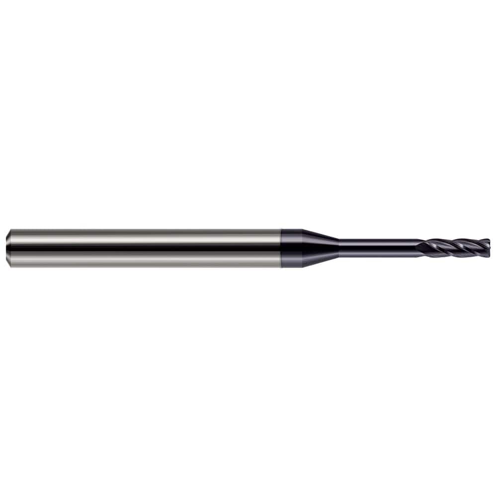 Harvey Tool - Corner Radius & Corner Chamfer End Mills; Mill Diameter (mm): 1.20 ; Mill Diameter (Inch): 3/64 ; Mill Diameter (Decimal Inch): 0.0470 ; End Type: Corner Radius ; Corner Radius (Decimal Inch): 0.0100 ; Number of Flutes: 4 - Exact Industrial Supply