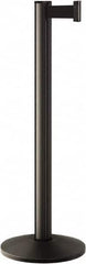 Lavi Industries - 40" High, 2-3/4" Pole Diam, Stanchion - 14" Base Diam, Dome Cast Iron Base, Polished Chrome (Color) Aluminum Post, 7' x 2" Tape, Single Line Tape - Benchmark Tooling