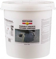 Rust-Oleum - 55 Lb Pail Concrete Patch - Gray, 46 Cu Ft/55 Lb Kit Coverage, Fiber Reinforced Portland Cement - Benchmark Tooling