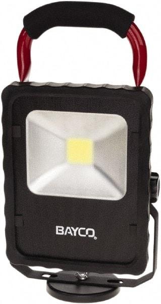 Bayco - 20 Watt, Electric, LED Portable Magnetic Mount Work Light - 12' Cord, 1 Head, 2,200 Lumens, Aluminum, 11-1/2" Long x 6.2" Wide x 3.1" High - Benchmark Tooling