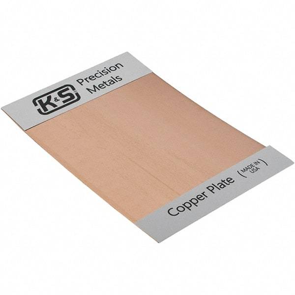 Made in USA - Copper Sheets Material: Copper Thickness (Decimal Inch): 0.0500 - Benchmark Tooling