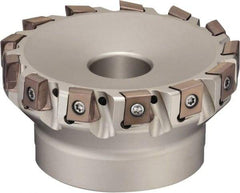 Sumitomo - 6 Inserts, 1-1/2" Cut Diam, 0.44" Arbor Diam, 12mm Max Depth of Cut, Indexable Square-Shoulder Face Mill - 0/90° Lead Angle, 1-3/4" High, LNEX0804.. Insert Compatibility, Through Coolant, Series TSX - Benchmark Tooling