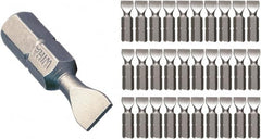 Wiha - 6mm Blade, 1/4" Drive Slotted Screwdriver Bit - 1" OAL - Benchmark Tooling