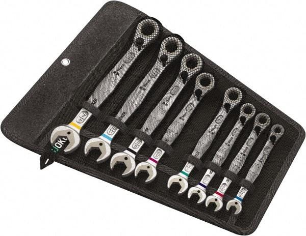 Wera - 11 Piece, 8mm to 19mm, Combination Wrench Set - Metric Measurement Standard, Chrome Vanadium Finish, Comes in Nylon Pouch - Benchmark Tooling